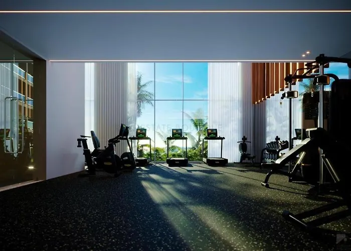 Bm - 3 Pools-gym-ac-huge Balcony Sea View Apartman *